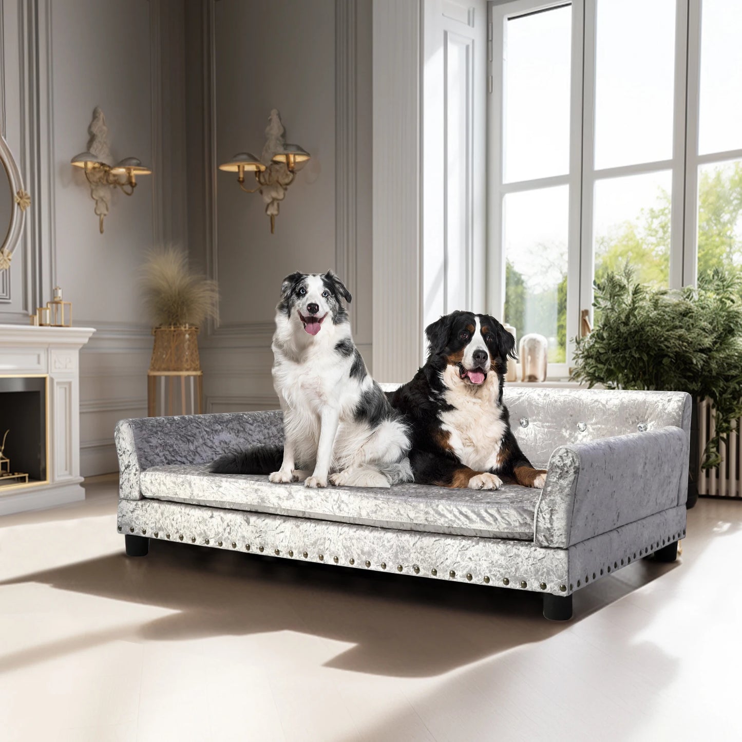 BORWART Heavy Duty Pet Sofa Bed Raised Dog Cat Couch