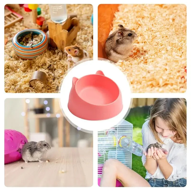 Hamster Feeding Bowl For Small Pets Food Water Dish