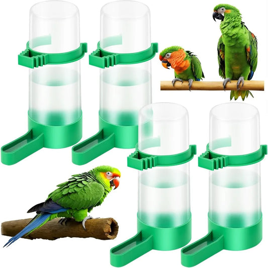 Lamoutor 4 Piece Plastic Bird Water Feeder Clip For Cages