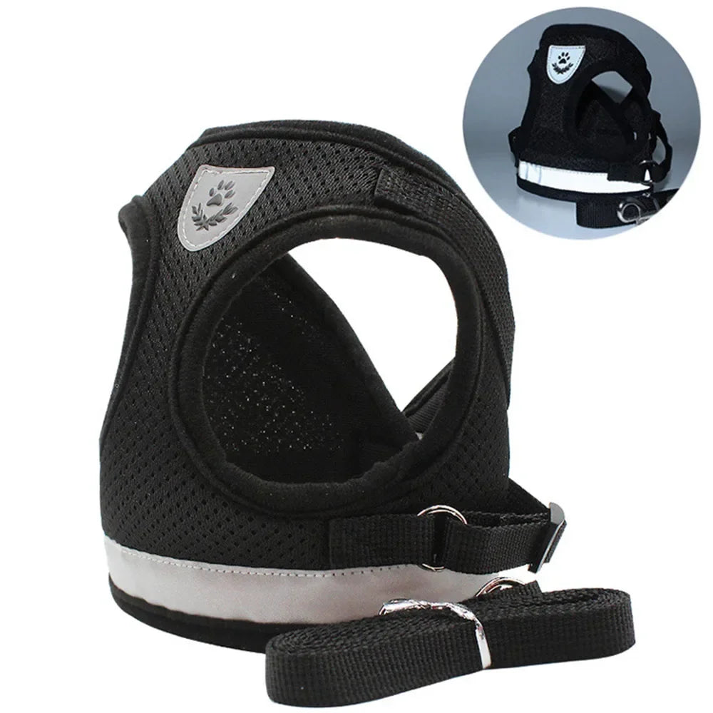 CAIBAN Cat Harness Leash Set Reflective Escape Proof Nylon Vest