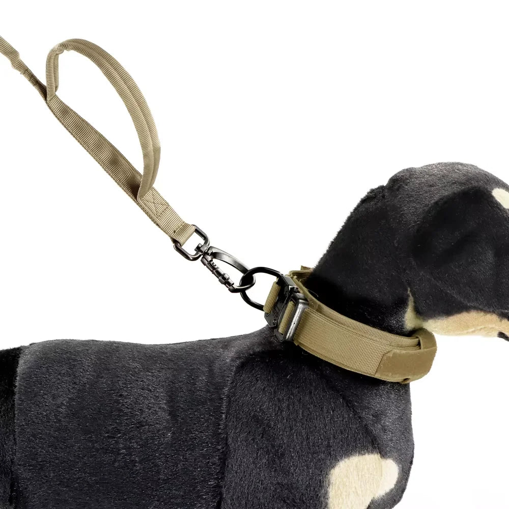 Military Style Tactical Dog Leash With Adjustable Elastic Rope
