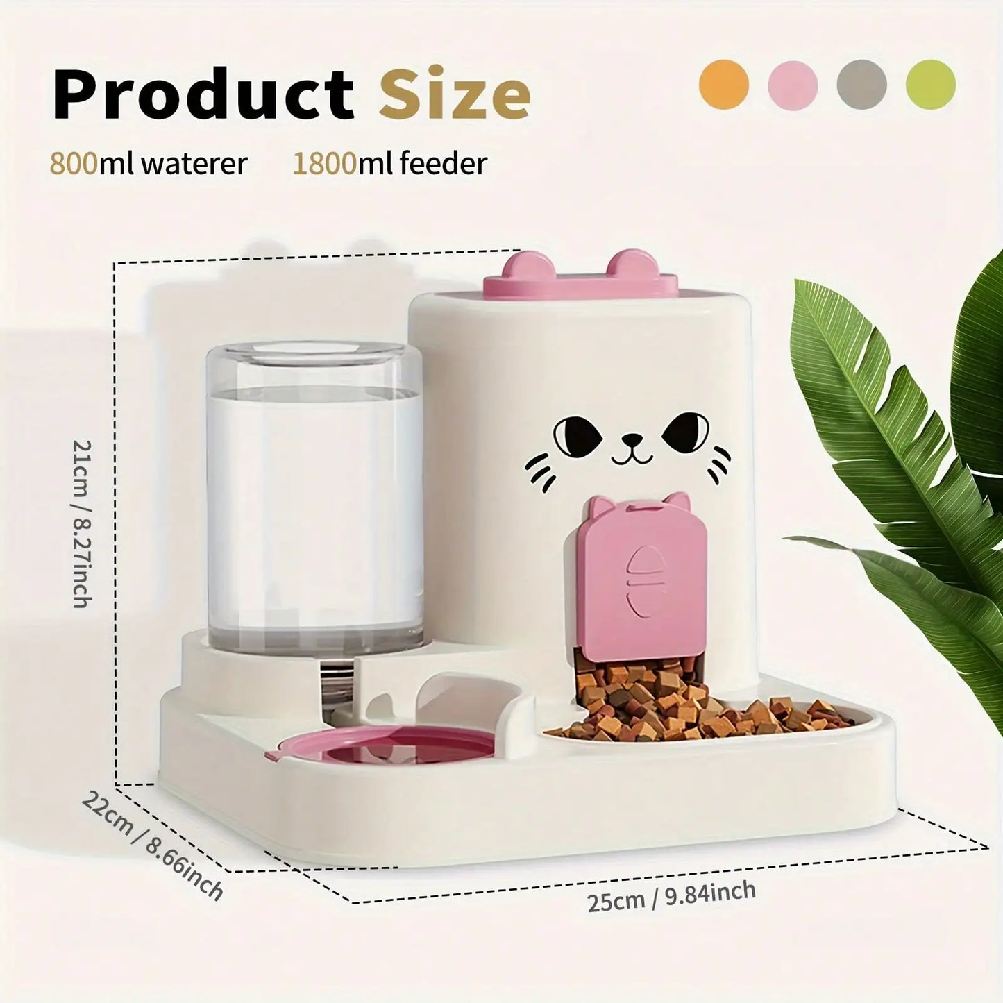 2-In-1 Cat Food And Water Dispenser All-In-One Auto Feeder