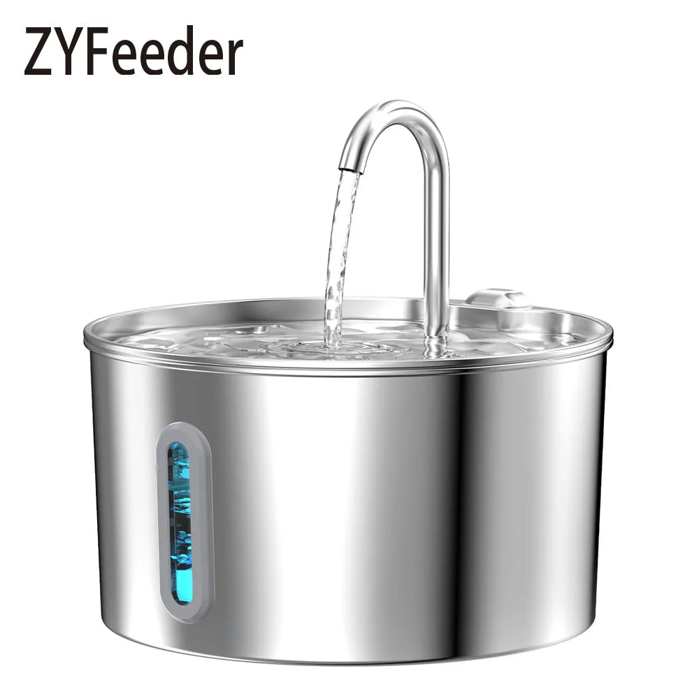 Automatic Stainless Steel Pet Water Fountain With Window