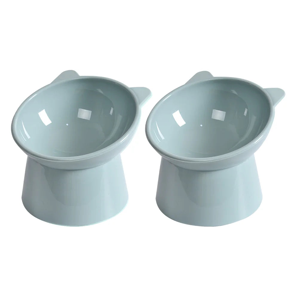 ALLOYSEED Tilted Elevated Cat Food Bowl Non Slip Ergonomic Dish