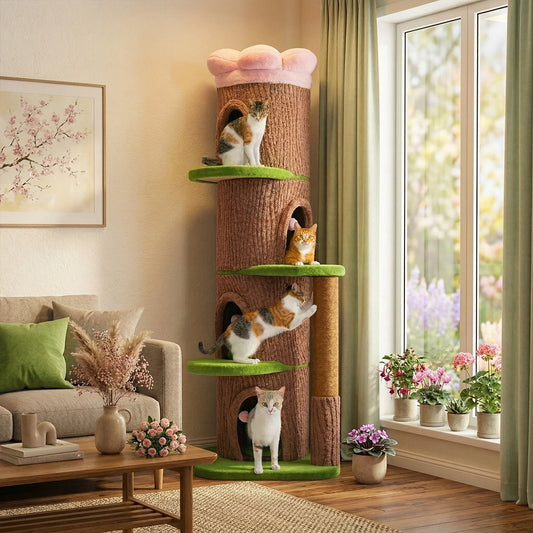 PAWZ Road Large Cat Tree Tower With 4 Luxurious Condos