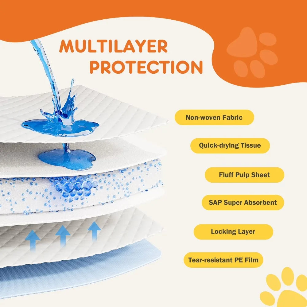 Disposable 100 Count Dog Pee Pads For Puppy Training