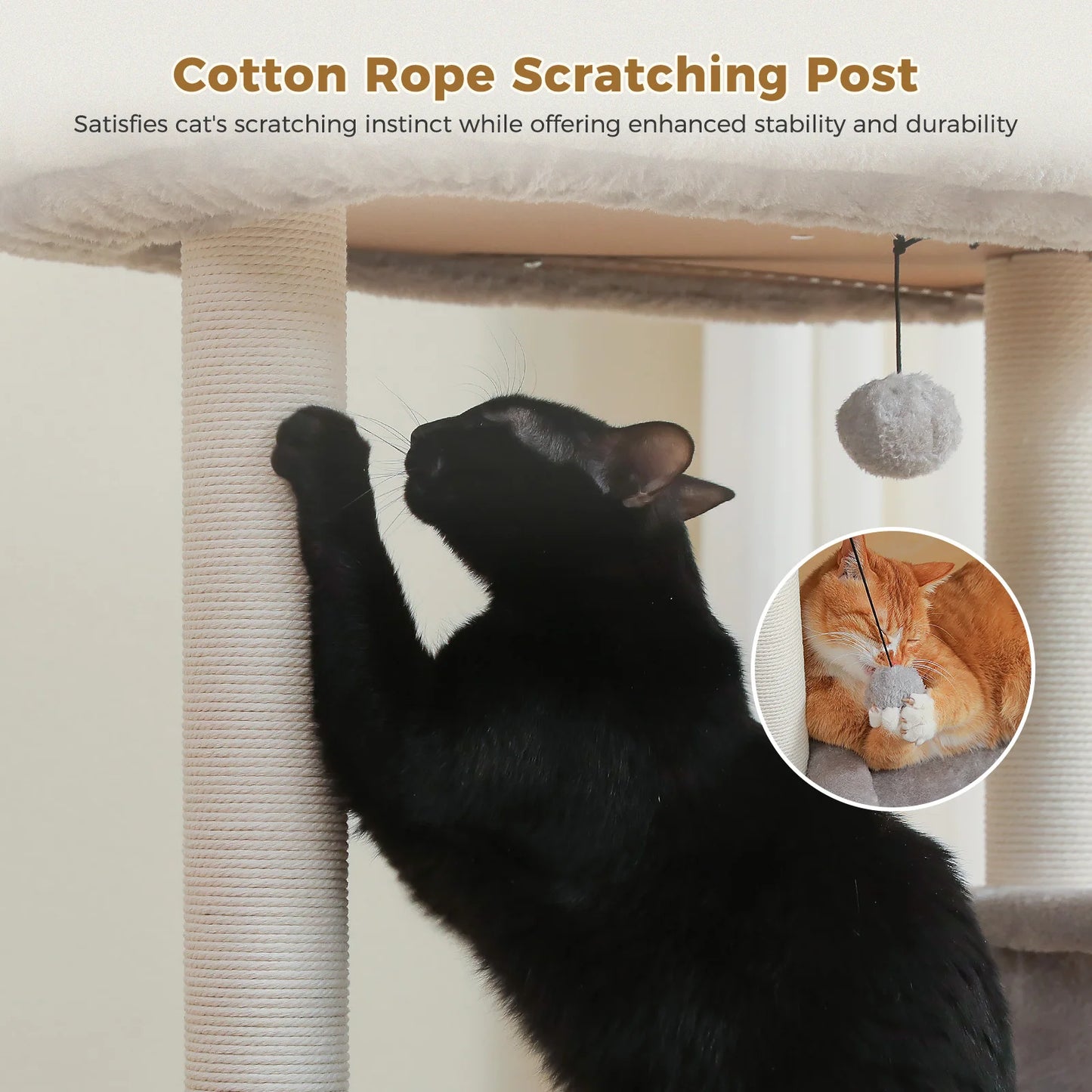 PAWZ Road Multi-Level Cat Tree With Sisal Scratching Posts And Top Perch