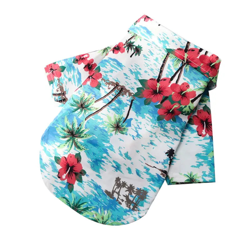 Hawaiian Style Beach Dog Shirt For Small And Medium Dogs