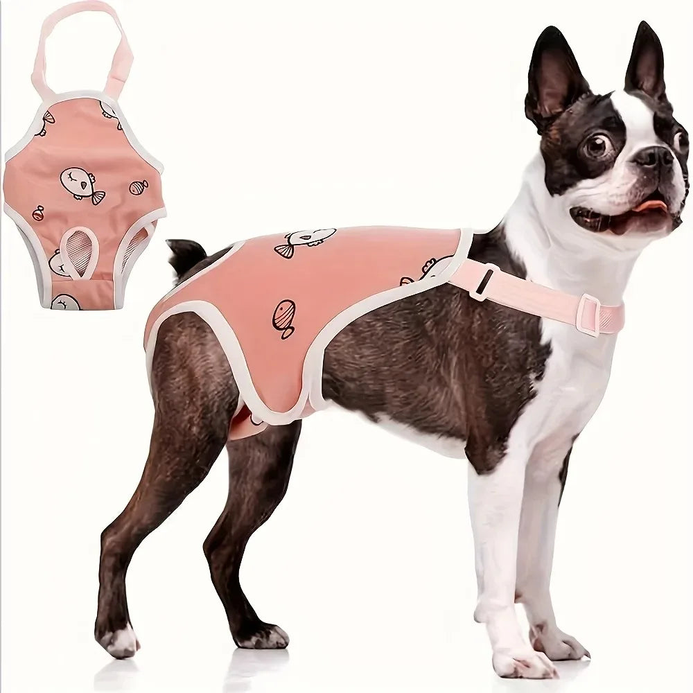 Adjustable Dog Underwear and Safety Trousers for French Bulldog