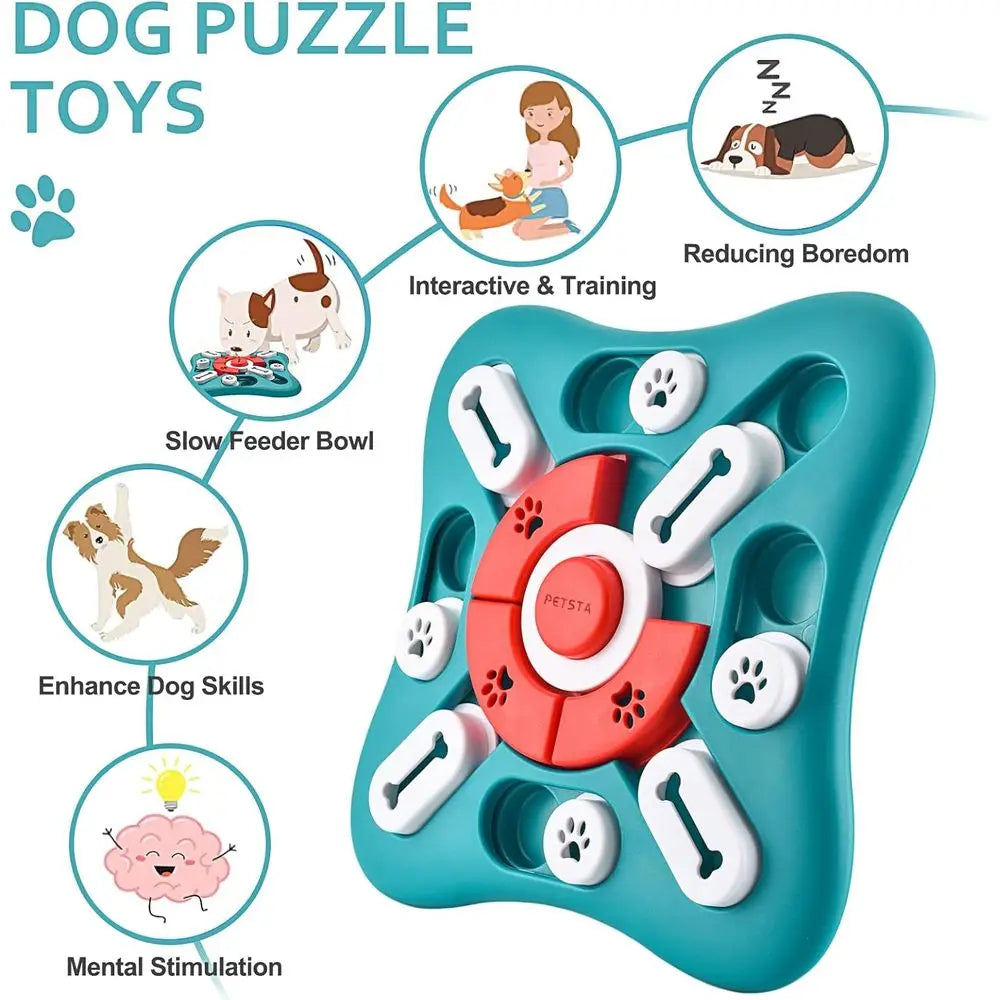 Dog Puzzle Toys Treat Dispensing Enrichment For IQ Training