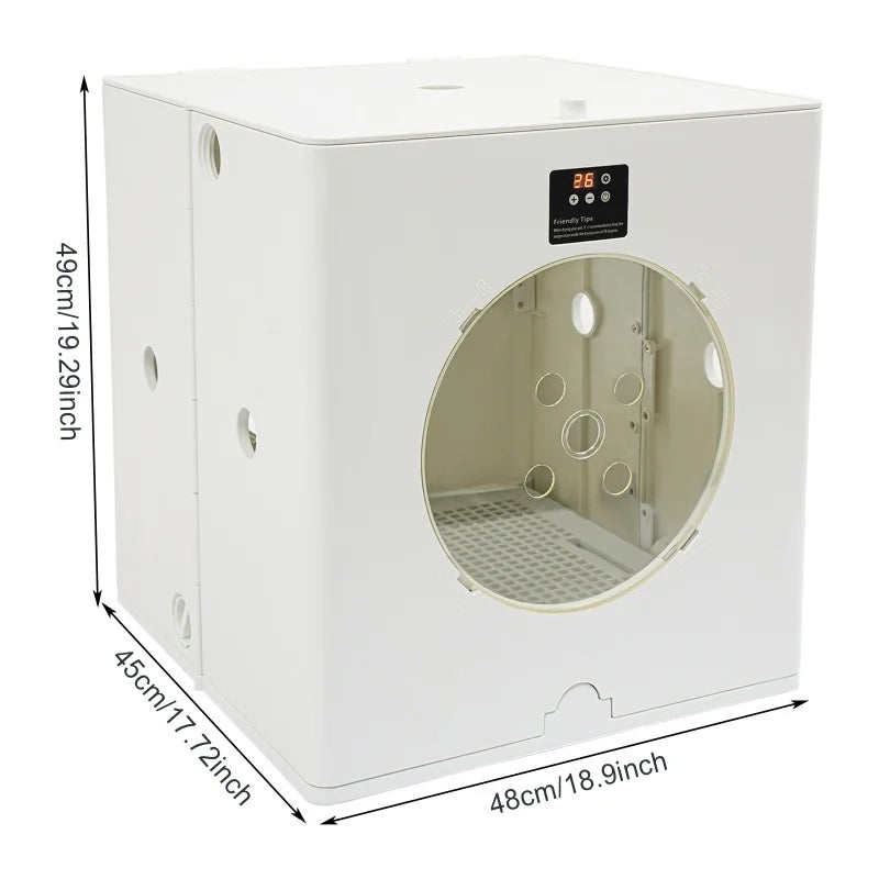 Foldable Pet Dryer Box 800W 360 Degree Air Drying Cage