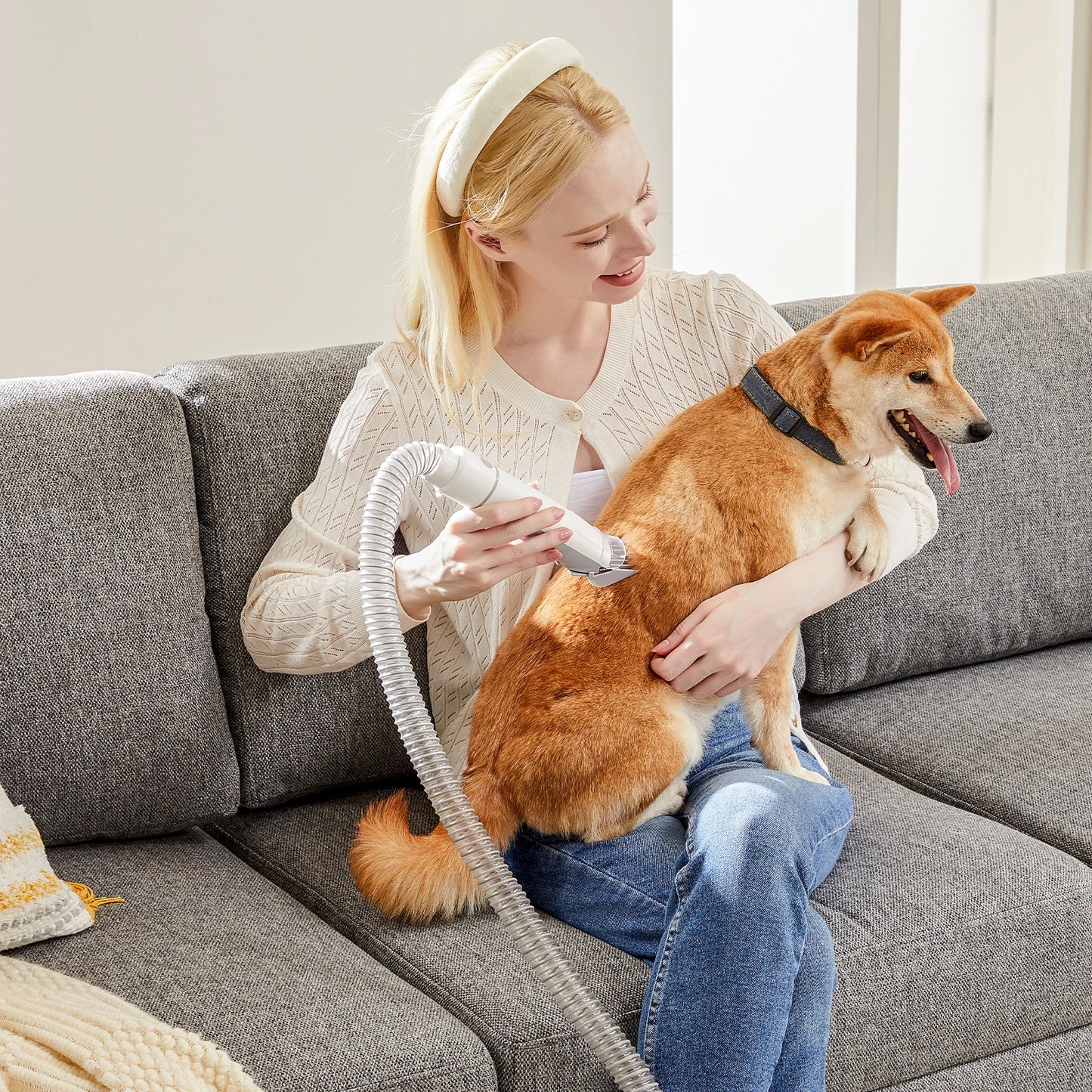 Pet Grooming Vacuum Kit Cordless With 3 Suction Modes