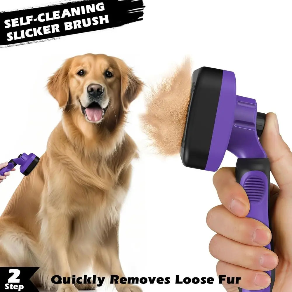 Pet Grooming Kit Slicker Brush Dematting Comb And Rake