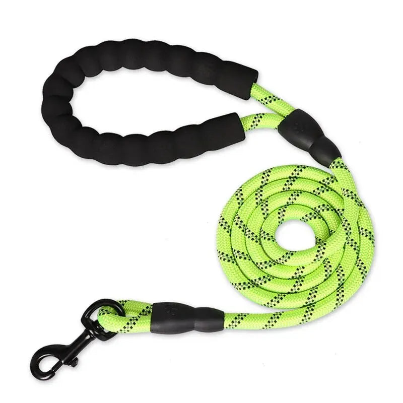 Reflective Nylon Dog Leash With Padded Handle For Safety