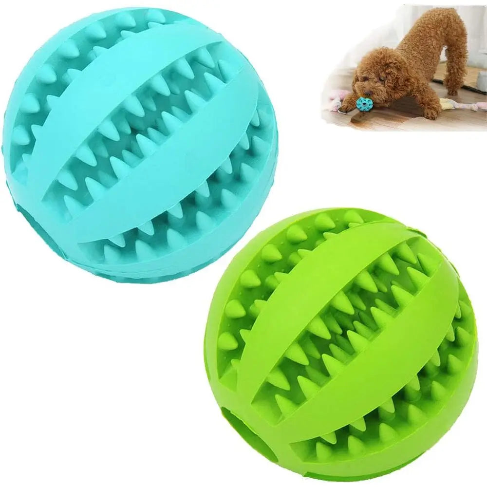 Natural Rubber Bite Resistant Dog Toy Ball With Mint Flavor