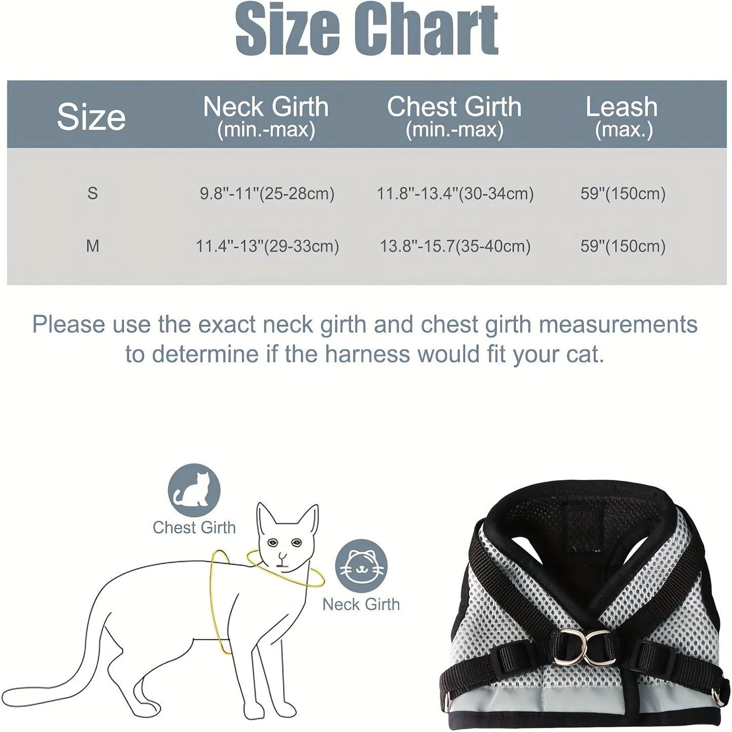 Cats Pet Collar and Harness Kitten Accessories Set