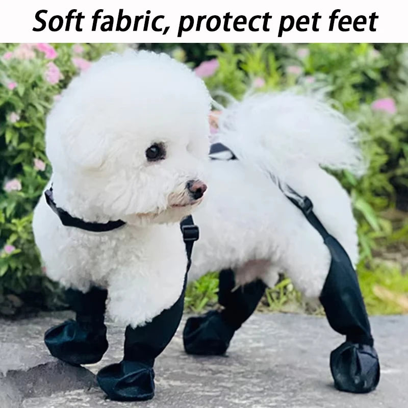 Waterproof Dog Shoes Adjustable Pet Boots For Outdoor Walking Paw Protection