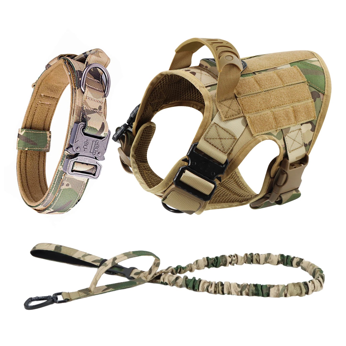 Nylon Dog Harness And Leash Set For German Shepherd Malinois Training
