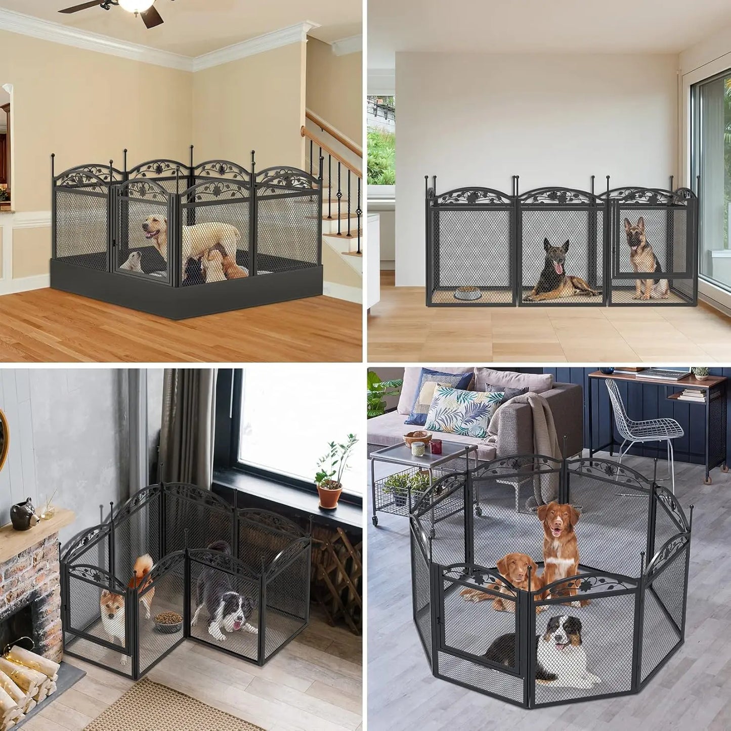 Borwart Heavy Duty Dog Playpen With Eight Panel Whelping Fence