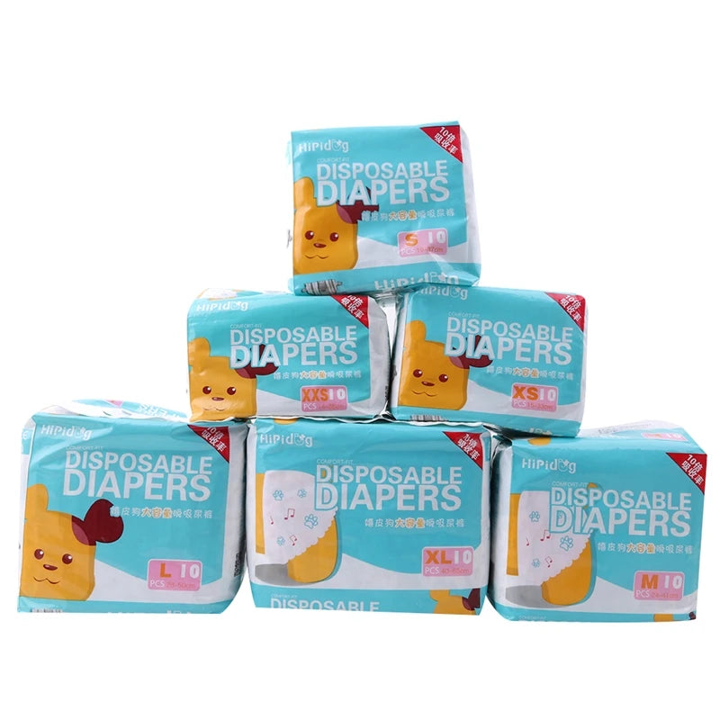 Dog Diapers 12 Pack Disposable Leakproof Nappies For Pets