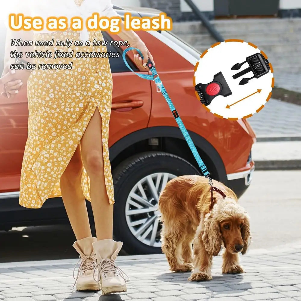 Dog Car Seat Belt 3 In 1 Retractable Restraint For Pets