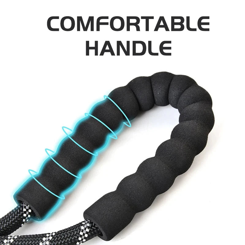 Reflective Nylon Dog Leash With Padded Handle For Safety
