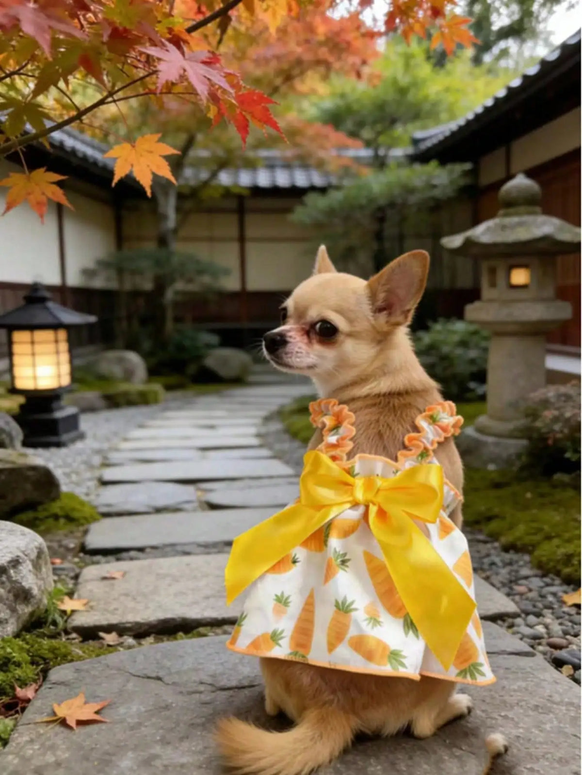 Romantic Ditsy Floral Sleeveless Pet Dress For Small Dogs