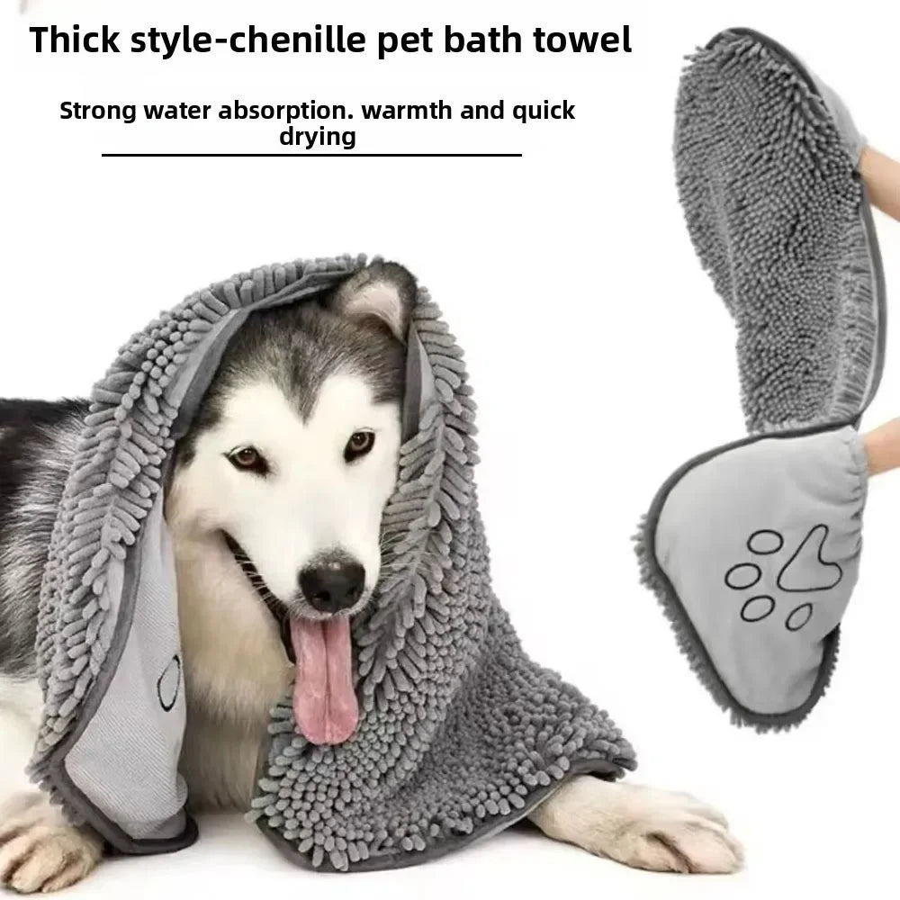 Pet Bath Towel Quick-Dry Super Absorbent Soft Chenier