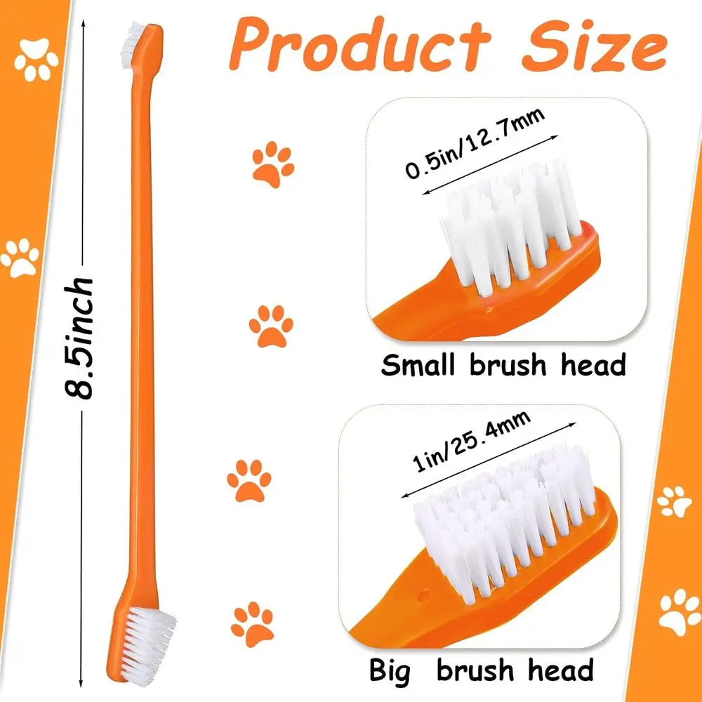 Dog Toothbrush Kit 70-Piece Dual-Head Pet Toothbrush Set
