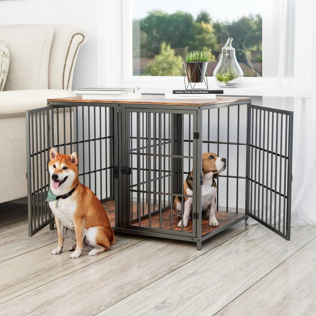 Bingopaw Heavy Duty Wooden Dog Crate Furniture Side Table