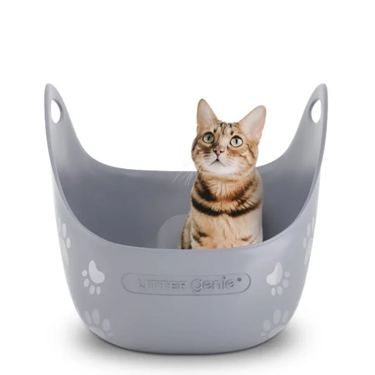 Durable Plastic Cat Litter Box With Easy Grab Handles