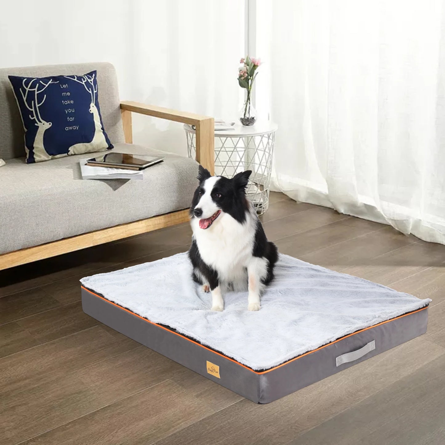 BINGOPAW Orthopedic Dog Bed Foam Cushion With Washable Cover