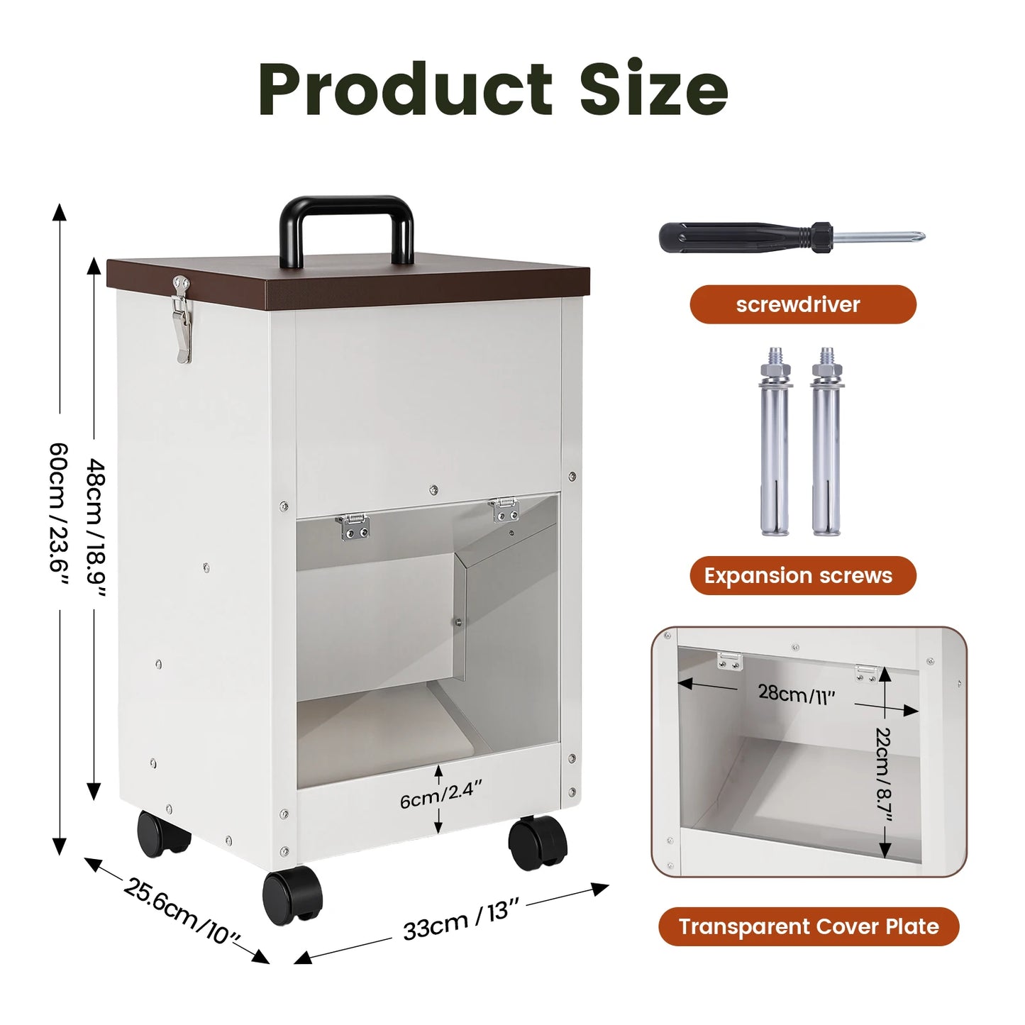 Large Capacity Automatic Pet Dog Feeding Dispenser With Wheels