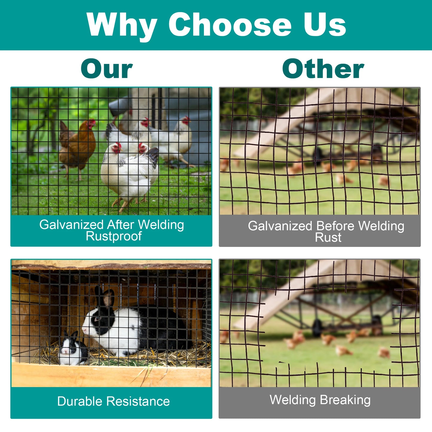 PVC Wire Mesh Hardware Cloth for Poultry and Pet Enclosures