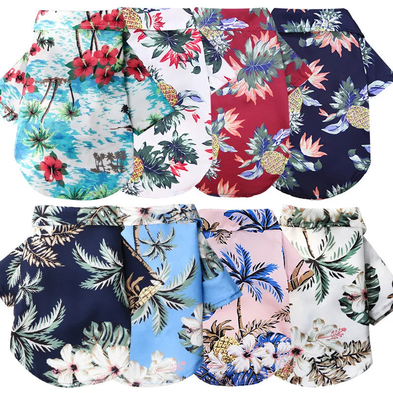 Hawaiian Style Beach Dog Shirt For Small And Medium Dogs