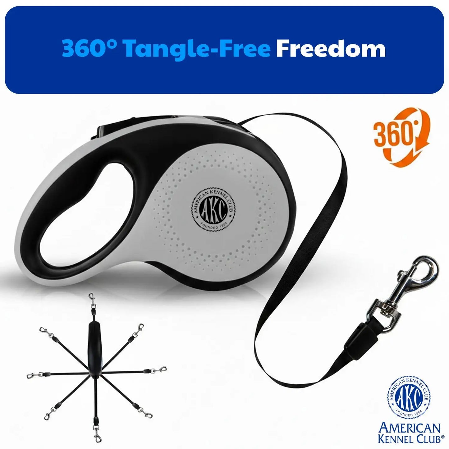 Retractable Dog Leash With One Hand Brake And Heavy Duty