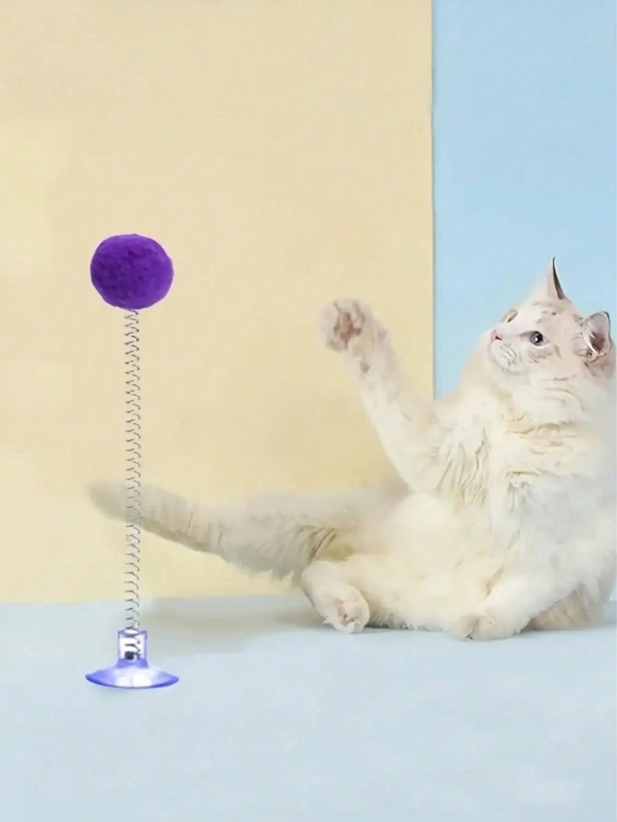 Interactive Cat Toy Set With Plush Ball And Teaser Wand