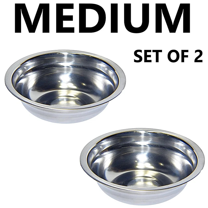 Stainless Steel Pet Bowls Set Of 2 Dishwasher Safe