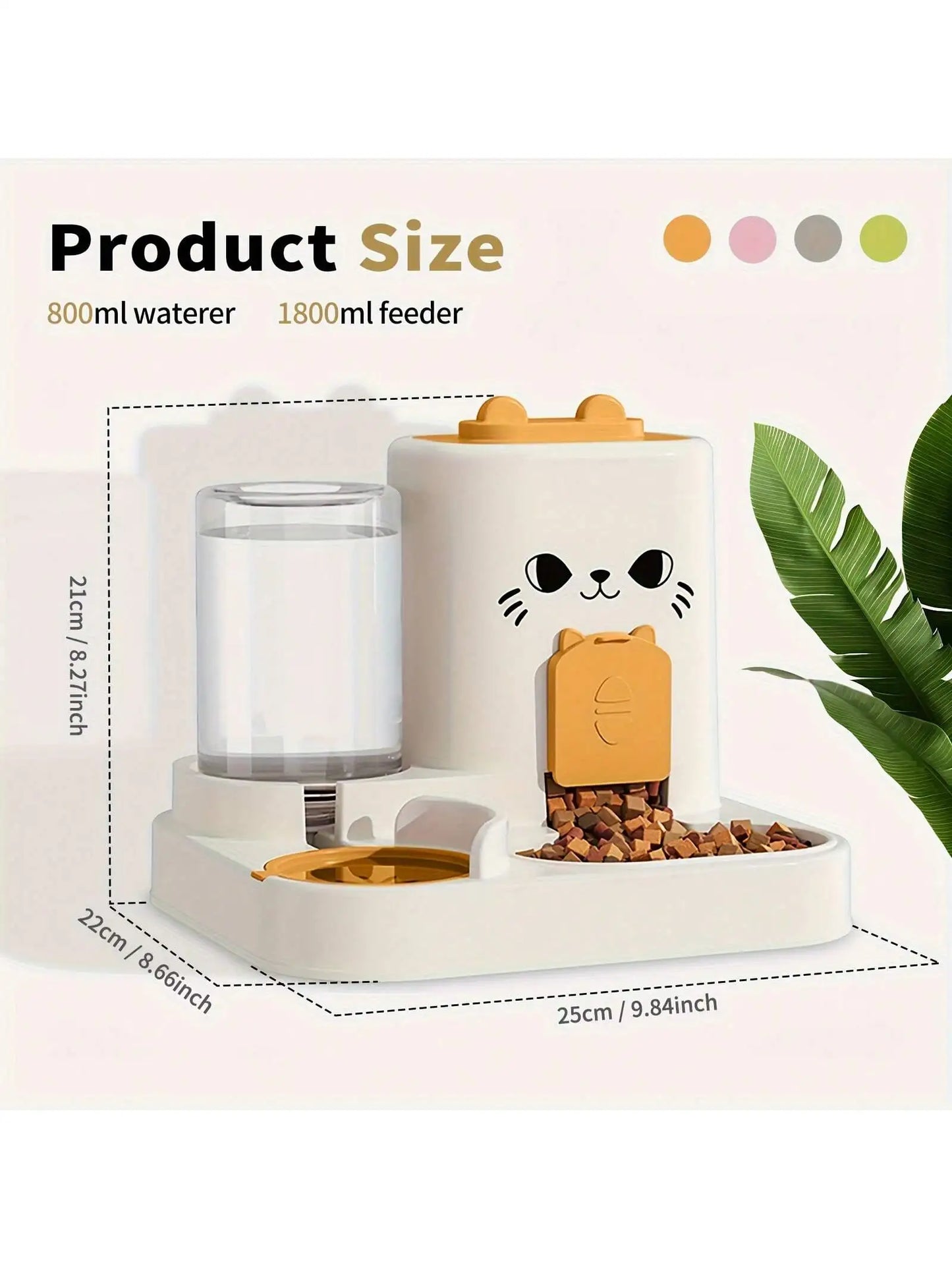 2-In-1 Cat Food And Water Dispenser All-In-One Auto Feeder