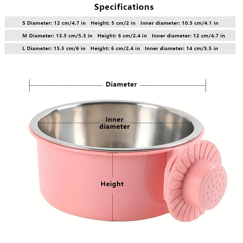 Anti-Spill Stainless Steel Pet Bowl For Cats And Dogs