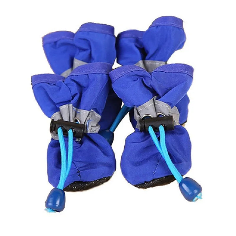 Waterproof Pet Shoes For Dogs And Cats 4-Piece Anti-Slip Boots