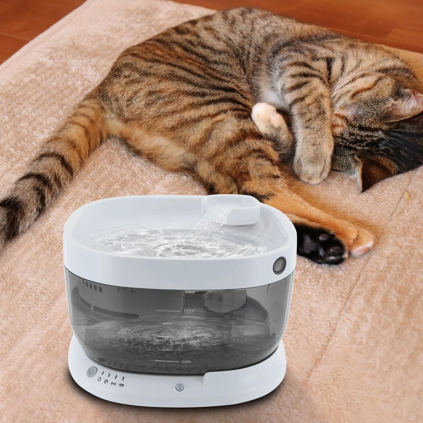 Feline Hydration Station Quiet Filtered Pet Drinking Dispenser BPA Free