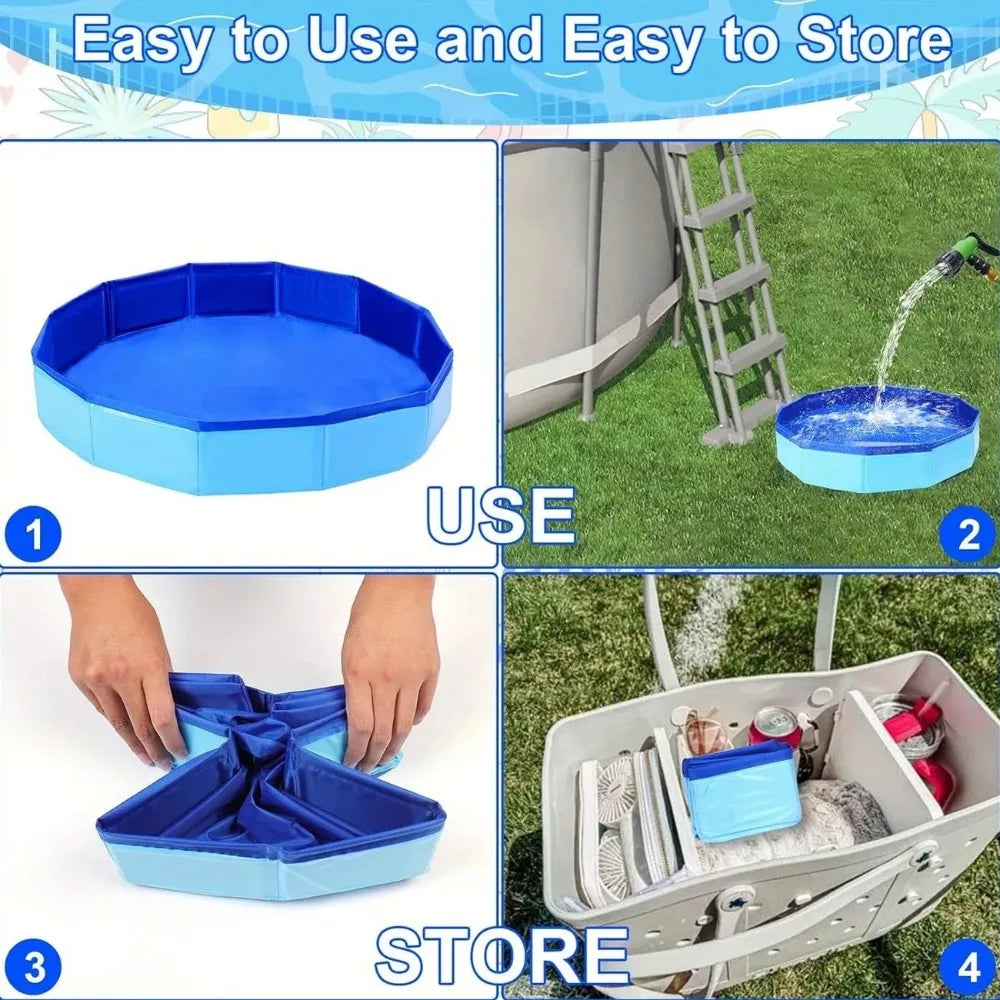 Collapsible Pet Bath Tub Foldable Pool For Dogs And Cats