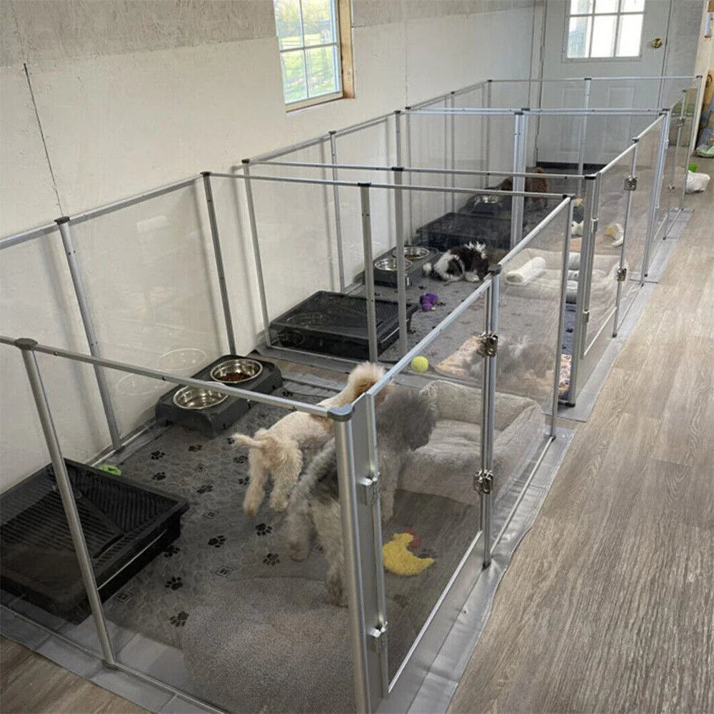 Borwart Durable Acrylic Dog Playpen And Secure Pet Enclosure