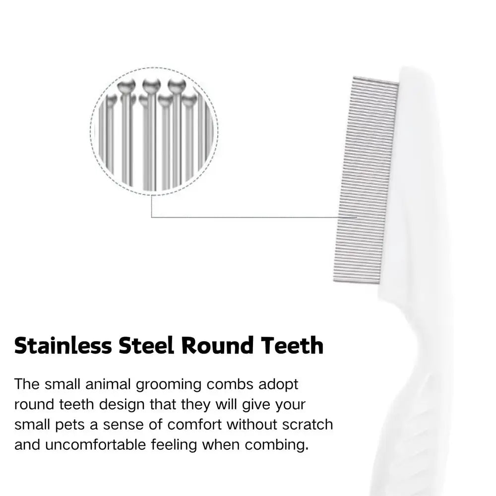 Rounded Teeth Grooming Comb For Small Pets Two Pack