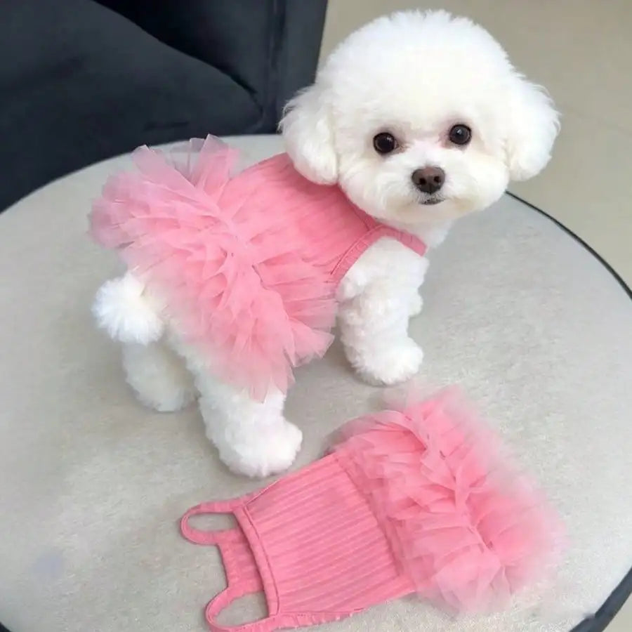 Elegant Pet Dog Tutu Dress For Festive Parties And Special Occasions