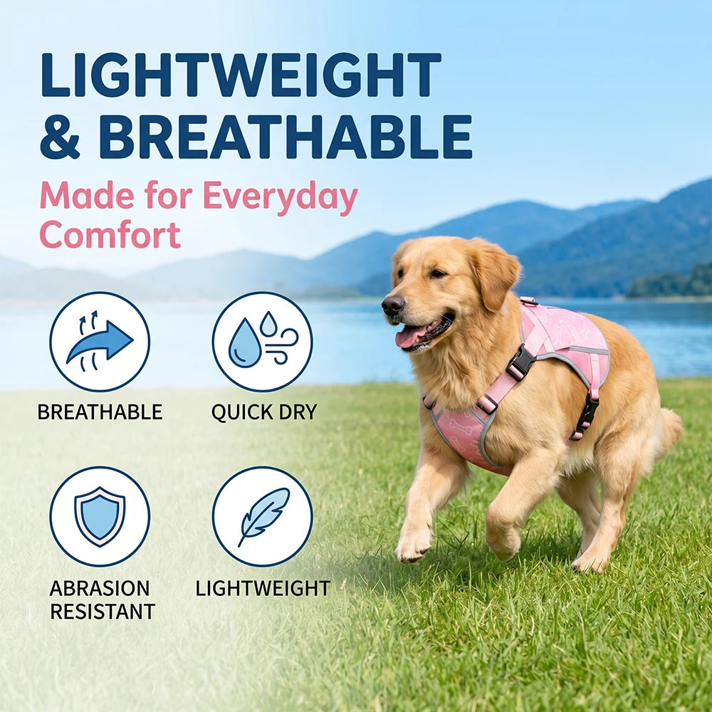 Dog Cooling Vest With Replaceable Cooling Packs For Outdoors