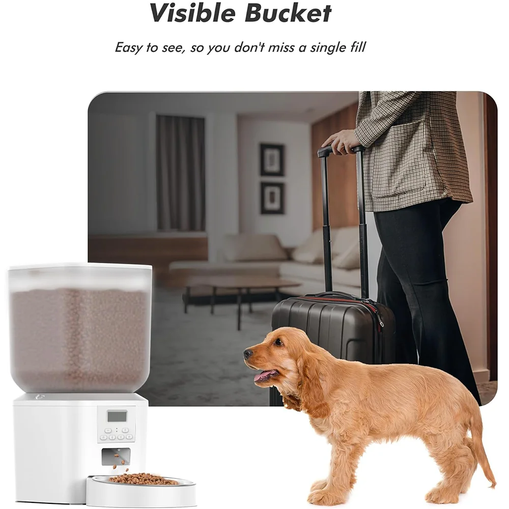 Nityers Automatic Cat Feeder With Timed Dispenser And Voice Recorder
