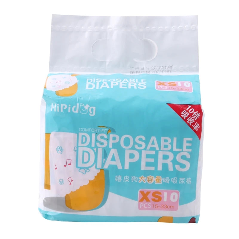 Dog Diapers 12 Pack Disposable Leakproof Nappies For Pets