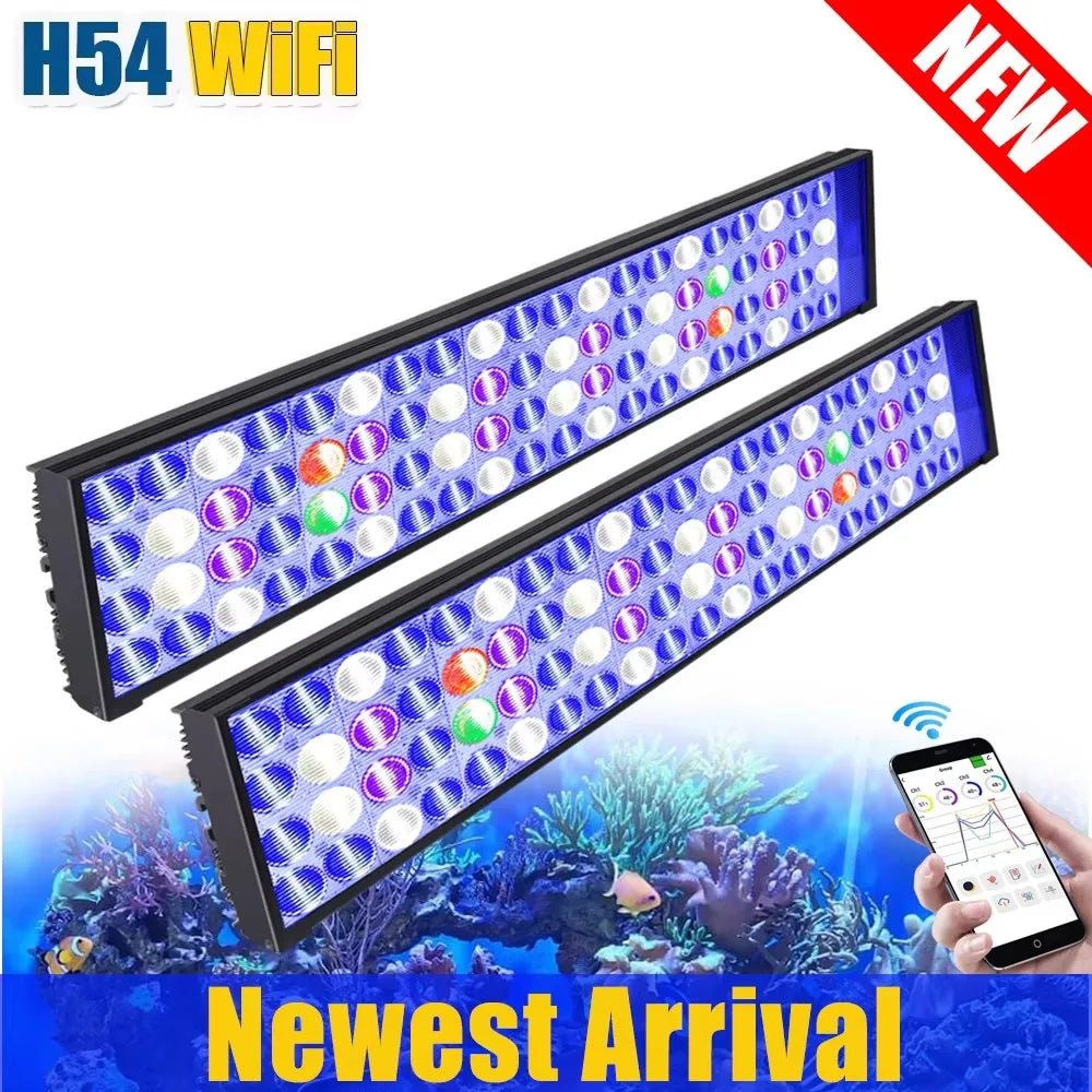 PopBloom WiFi LED Aquarium Light Full Spectrum Reef Corals Lamp